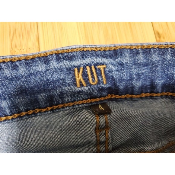 KUT Fab Ab Toothpick Skinny Jeans Womens Size 4 Regular Blue High Rise Stretch - Picture 2 of 15